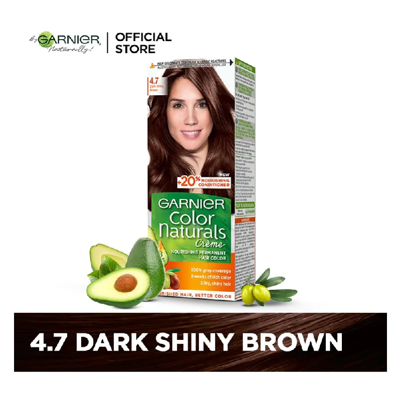 Garnier Color Natural Hair Color Dark Shiny Brown 4.7